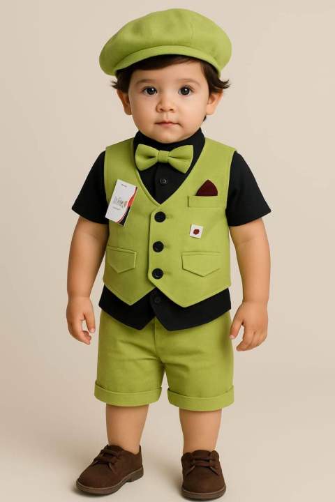 Classic%205-Piece%20Baby%20Boys%20Formal%20Party%20Suit%20Set%20%E2%80%93%20Lime%20Green%20with%20Cap%20%7C%20Ages%206%20Months%20to%207%20Years%20-%20Image%202