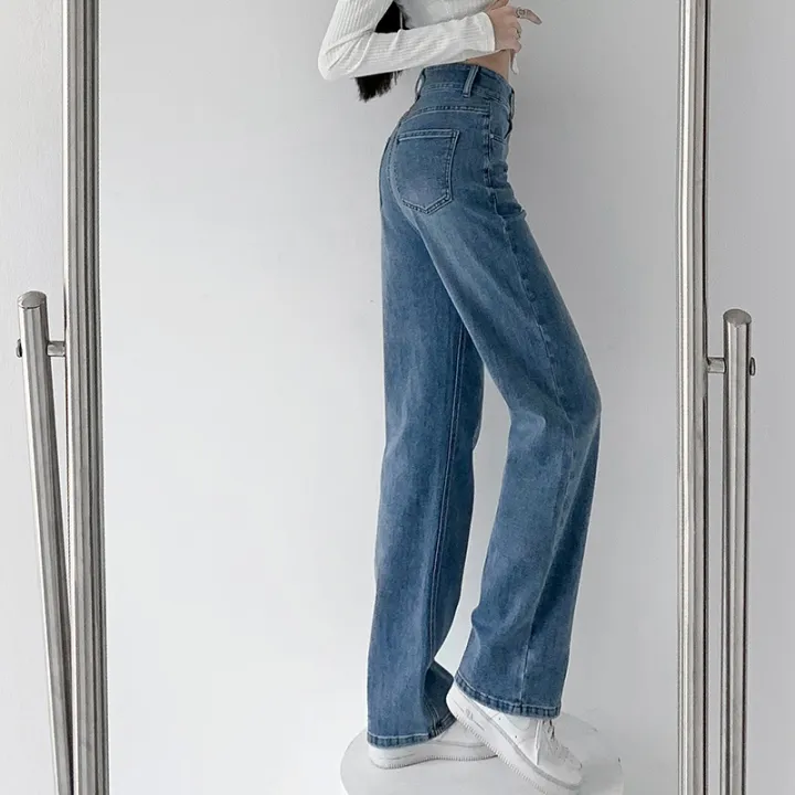 Loose%20Straight%20Women's%20Jeans%20Fashion%20Stretch%20Soft%20Drape%20Multi-button%20High%20Waist%20Denim%20Trousers%20Street%20Fashion%20Female%20Clothing%20-%20Image%205