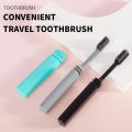 Portable Compact Charcoal Folding Toothbrush - Perfect for TravelCamping, and Hiking - Easy to Take and Efficient Teethbrush.
