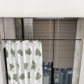 40-70cm Black Telescopic Curtain Pole Multi Purpose No-Drill for Balcony Bathroom. 