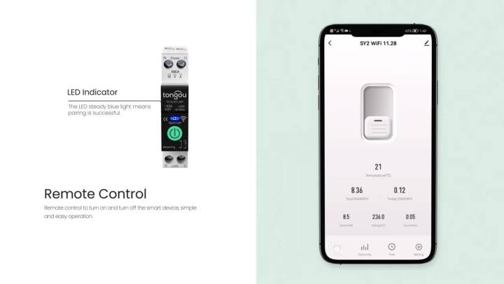 TUYA WiFi/ZigBee MCB Smart Circuit Breaker Over Current Under Voltage Protection Power Metering 1-63A Remote Control Switch