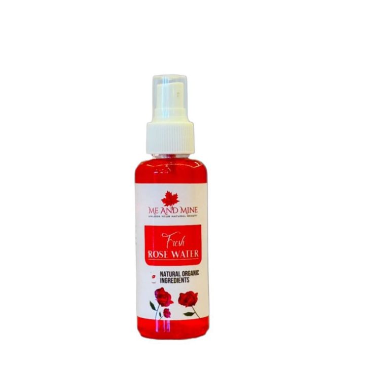 FRESH ROSE WATER SPRAY NATURAL INGREDIENTS