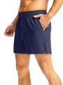 Men's Quick-Dry Athletic Shorts Elastic Waist Drawstring Zip Pocket Split Hem Lightweight Breathable Workout Running Gym Shorts.