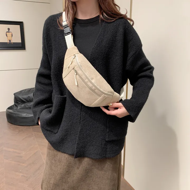 Women%20Waist%20Bag%20Corduroy%20Student%20Shoulder%20Handbag%20Crossbody%20Chest%20Breast%20Bag%20Fanny%20Pack%20Fashion%20Phone%20Female%20Bum%20Belt%20Purse%20-%20Image%202
