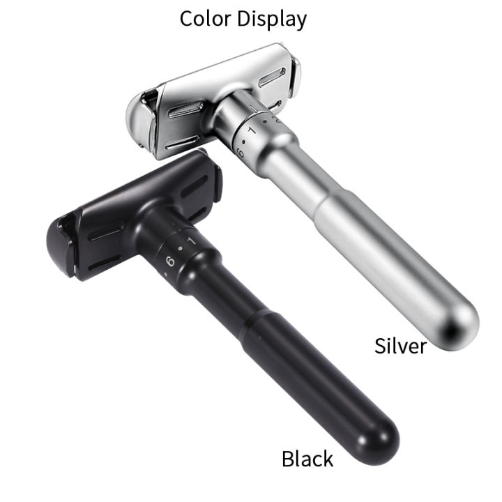 Mingshi%20Adjustable%20Safety%20Razor%20Double%20Edge%20Classic%20Men%20Shaving%20Mild%20to%20Aggressive%201-6%20File%20Hair%20Removal%20Shaver%20It%20with%205%20Blades%20-%20Image%205