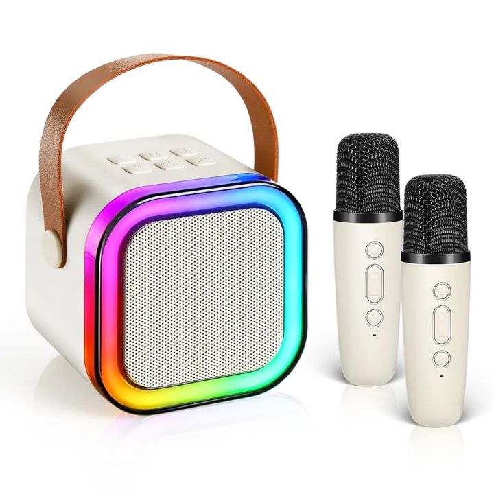 K12 Mini Portable Karaoke Microphone And Speaker with RGB LED Light ...