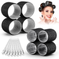 Hair Curling Rollers in Various Sizes for DIY Lazy Hair Styling, Air Bangs Curlers, Plastic Hair Curling Tool.