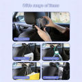 2Pcs 2-in-1 Car Seat Hook Phone Holder: 360° Rotatable, Secure Lock, Soft Silicone, ABS, Hidden Design, Fits 2.1-3.9" Phones.