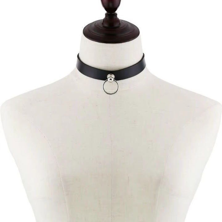 Anime%20Chainsaw%20Man%20Reze%20Cosplay%20Choker%20PU%20Necklace%20Punk%20Leather%20Collar%20Pull%20Ring%20Chain%20Unisex%20Party%20Props%20-%20Image%204