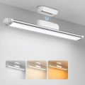 TASMOR Dimmable LED Light Bar, 5W USB Rechargeable Reading Light with 3 Colour Mode and 2200mAh Battery Powered, Magnetic LED Light for Shelf, Kitchen, Makeup Mirror, Cupboard, Bedside. 