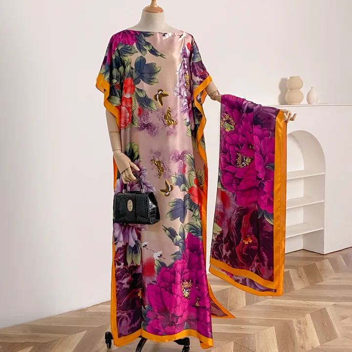 Vorix%202025%20New%20Rayon%20Fashion%20Oversize%20African%20Women%20Clothing%20Dubai%20Dashiki%20Abaya%20Free%20Size%20Print%20Design%20With%20Scarf%20Loose%20Long%20Dress%20-%20Image%203