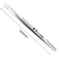 Stainless Steel Precision Tweezers Adjustable Slide Lock Antistatic Jewelry Eyebrow Craft For Electronic Component Repair Tools. 