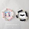 Trending beautiful and elegant high quality batman and hello kitty crystal beads Matching bracelet for friends and couples. 