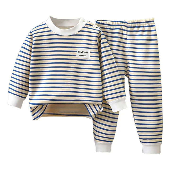 Baby%20Warm%20Clothing%20Set%20Fleece%20Lined%20Children%20Boys%20Girls%20Striped%20Underwear%20Sleepwear%20Set%20Ideal%20for%20Home%20Pajamas%20Autumn%20Winter%20-%20Image%207