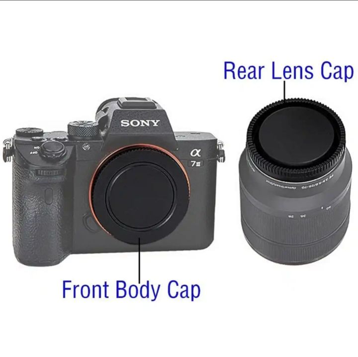 Body Cap and Back Rear Lens Cap for Sony E mount Mirrorless Camera