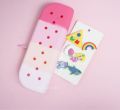Diy Charm soft fancy silicon Magical Pencil Case for Girls and boys : Jumbo Zipper Pouch & Geometry Box – Fancy Stationery Set: Pouch  & Zipper for cute girls -With extra cartoon cute Adjustable Stickers- Girl Pencil Fun Case – unique and stylish pouch. 
