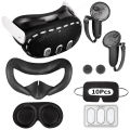 7in1 VR Accessories Kits for Meta Quest 3 Silicone Protective Cover VR Headset Lens Cap Protection Case for Meta Quest 3.