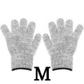 HPPE Level 5 Safety Cut-Resistant Gloves Anti Cut Proof Grey Anti-Cut Level Work Garden Butcher Gardening Handguard Kitchen Tool. 