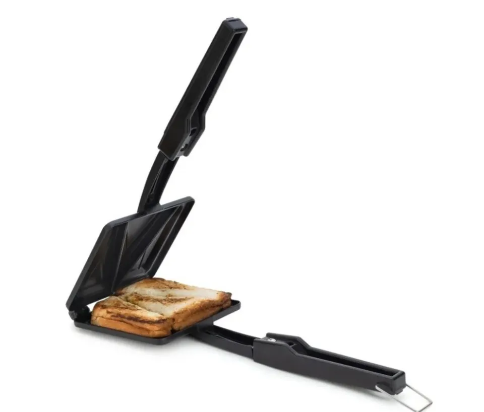 Sandwich Toaster Non-Stick Gas Sandwich Maker Iron Handle Griller