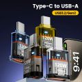 120W USB to Type C OTG Adapter 10Gbps High Speed Data Transfer USB C Converter For iPhone Samsung Xiaomi Huawei Type C Connector.