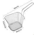 Stainless Steel Mini French Fries Basket Square Fryer Baskets. 