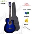 38" Acoustic Box Guitar with Bag & Accessories. 
