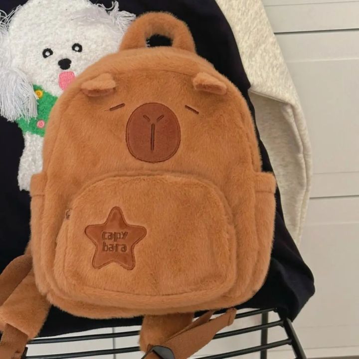 Kawaii%20Capybara%20Plush%20Backpack%20for%20Women%20Versatile%20Cartoon%20Funny%20Capibala%20Crossbody%20Bag%20aLrge%20Capacity%20Tote%20Bag%20-%20Image%205