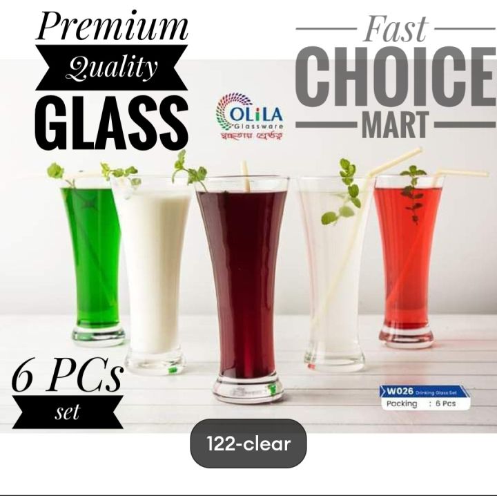 Transparent 300ml Juice Glass/Olila-W26/ Lacchi Glass (6 pieces)set