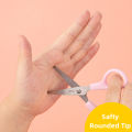 DELI Safty Scissors for Kids Student DIY Paper Scissors 122mm With Sleeve Cutting Tool Stationery.