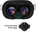 Face Cushion Cover for Quest 3 Face Pad with Lens Covers Protectors Washable VR Silicone Covers for Meta Quest 3 Accessories.