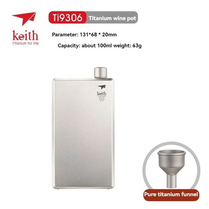 Keith%20Pure%20Titanium%20Hip%20Flask%20With%20Funnel%20100ml%20Drinkware%20Outdoor%20Sports%20Camping%20Hiking%20Pot%20Whiskey%20Wine%20Alcohol%20Bottle%20-%20Image%207