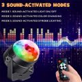 RGB LED Stage Disco Light Rotating DJ Ball Strobe Sound Control Magic Dance Car Christmas Party Club Laser Show Lamp Party.