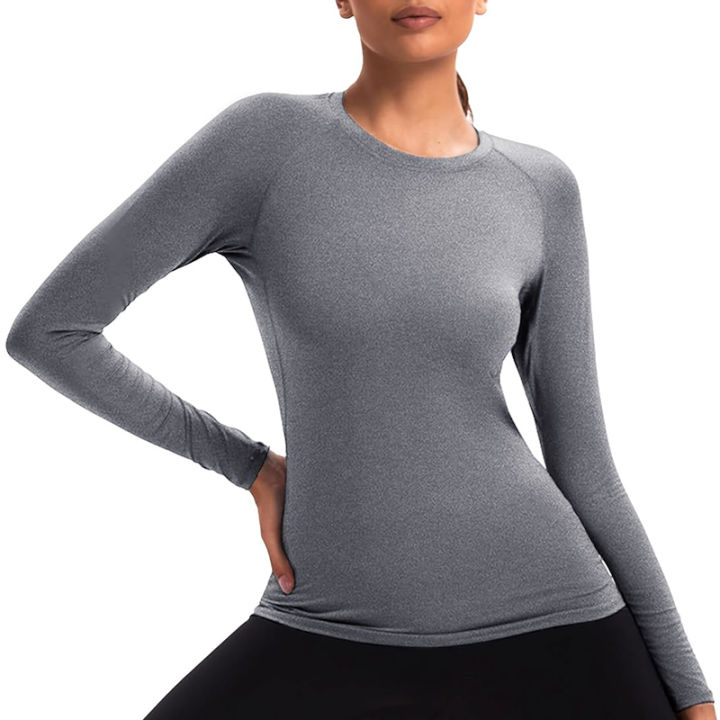 Women's%20Compression%20Shirt%20Athletic%20Yoga%20Running%20Long%20Sleeve%20T-Shirt%20Spring%20Fall%20Gym%20Workout%20Stretchy%20Baselayers%20Rash%20Guard%20Tops%20-%20Image%206