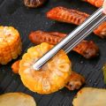 Barbecue Food Tong Non-Slip Cooking Clip Stainless Steel Portable Picnic Tweezer Salad Steak Clamp Bread Tongs Kitchen Gadgets.