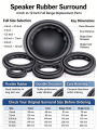2PCS 4-12 inch Woofer Speaker Repair Parts  Surround Edge Folding Ring Subwoofer(100~300mm) 4 5 6.5 7 8 10 12. 