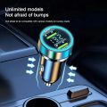 240W With Digital Display 2 Port Car Charger Fast USB Charging Adapter For iPhone Samsung Xiaomi Huawei Quick Charging Chargers. 