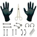 1 Set Disposable Professional Body Piercing Tool Kit Piercing Needle Clamp Tools Ear Tragus Nose Eyebrow Navel Piercings 316. 