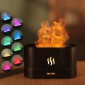 flame humidifier led night light fire humidifier aroma diffuser humidifier. 