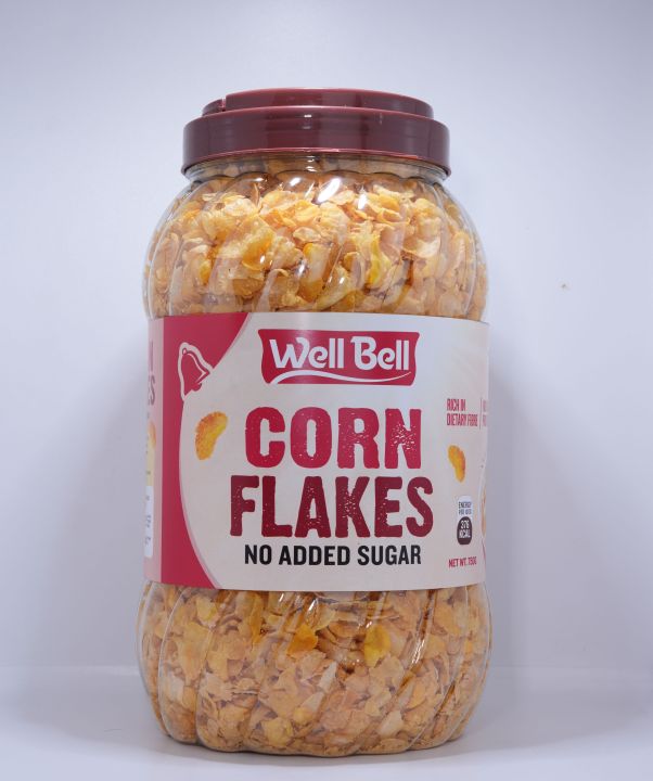 Well Bell no added sugar Cornflakes 750 GMS jar