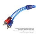 Blue Audio Cable Car Audio Cable Audio Cable 5 Meter AUTO Car Blue Transparent RCA Audio Interconnect Cable Ultra Flexible.