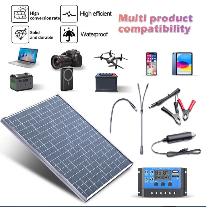 500W%2012V%20Photovoltaic%20Solar%20Panel%20Power%20Bank%20Kit%20Fast%20Battery%20Charger%20500W%20100A%20Controller%20Solar%20Plate%20for%20Home%20Camping%20RV%20Car%20-%20Image%205