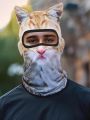 3D Cat Animal Ski Balaclava Ski Mask with Ears,Suitable for Music Festivals,Raves,Ski,Halloween or Party Outdoor.