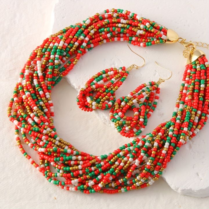1%20necklace%20+1%20pair%20of%20earrings%20Bohemian%20%20color%20mixed%20color%20retro%20ethnic%20style%20necklace%20and%20earrings%20jewelry%20set%20s%20-%20Image%204