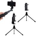 Universal Tripod Mount Adapter Accessories Cell Phone Clip Holder 360 Stand with 1/4 screw hole Adjustable Clamp for Smartphones. 
