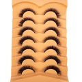 New 7 Pairs Lashes 3D Mink Fluffy Eyelashes Short Lasting Thick Wispy Natural Lashes Dramatic Volume Lashes Extension Thick Long. 