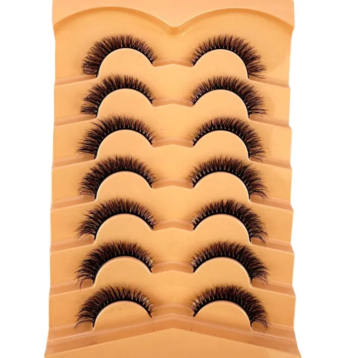 New%207%20Pairs%20Lashes%203D%20Mink%20Fluffy%20Eyelashes%20Short%20Lasting%20Thick%20Wispy%20Natural%20Lashes%20Dramatic%20Volume%20Lashes%20Extension%20Thick%20Long%20-%20Image%204