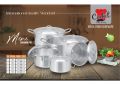 Best Aluminum Cookware 5 Pieces Kitchen Casserole Set  Metal finish Havey wait / Silver Pateeli Set - 18 cm to 26 cm. 