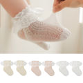 Baby Girls Socks Princess Lace Kids Socks Summer Thin Mesh Children Cotton Socks Boneless Newborn Tube Socks For 0-8Y.