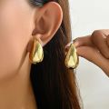 3CM Water Drop Earring for Women Chunky Hollow Smooth Exaggerated Thick Large Jewelry 2023 New Design. 