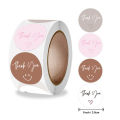 Thank You Stickers Roll |1 inch | Waterproof | 500 Labels for Small Business Stickers| 4  Designs. 